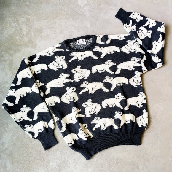 Vintage Sweaters - Vintage Koala Novelty Wool Knit Sweater - Made in Australia